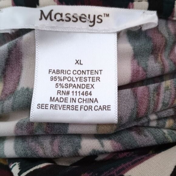 MASSEYS GREEN, WHITE, & PINK DRESS SZ.XL EUC - Picture 7 of 8